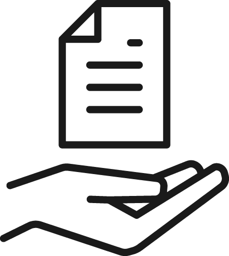 document in hand icon